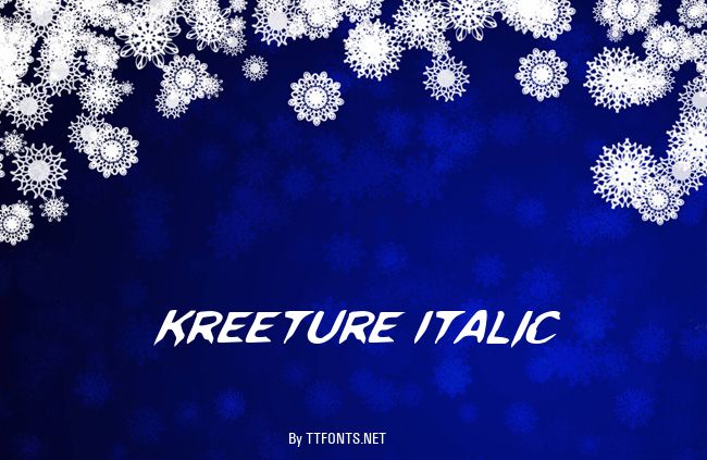Kreeture Italic example